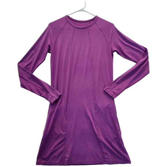 Bloq UV UPF‎ 50+ Womens Long Sleeve Purple Athletic Dress Size Small  w/ Pockets - Picture 4 of 9